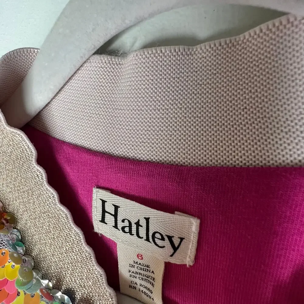 Hatley Star Party Sequin Bomber Jacket Girls Size 6